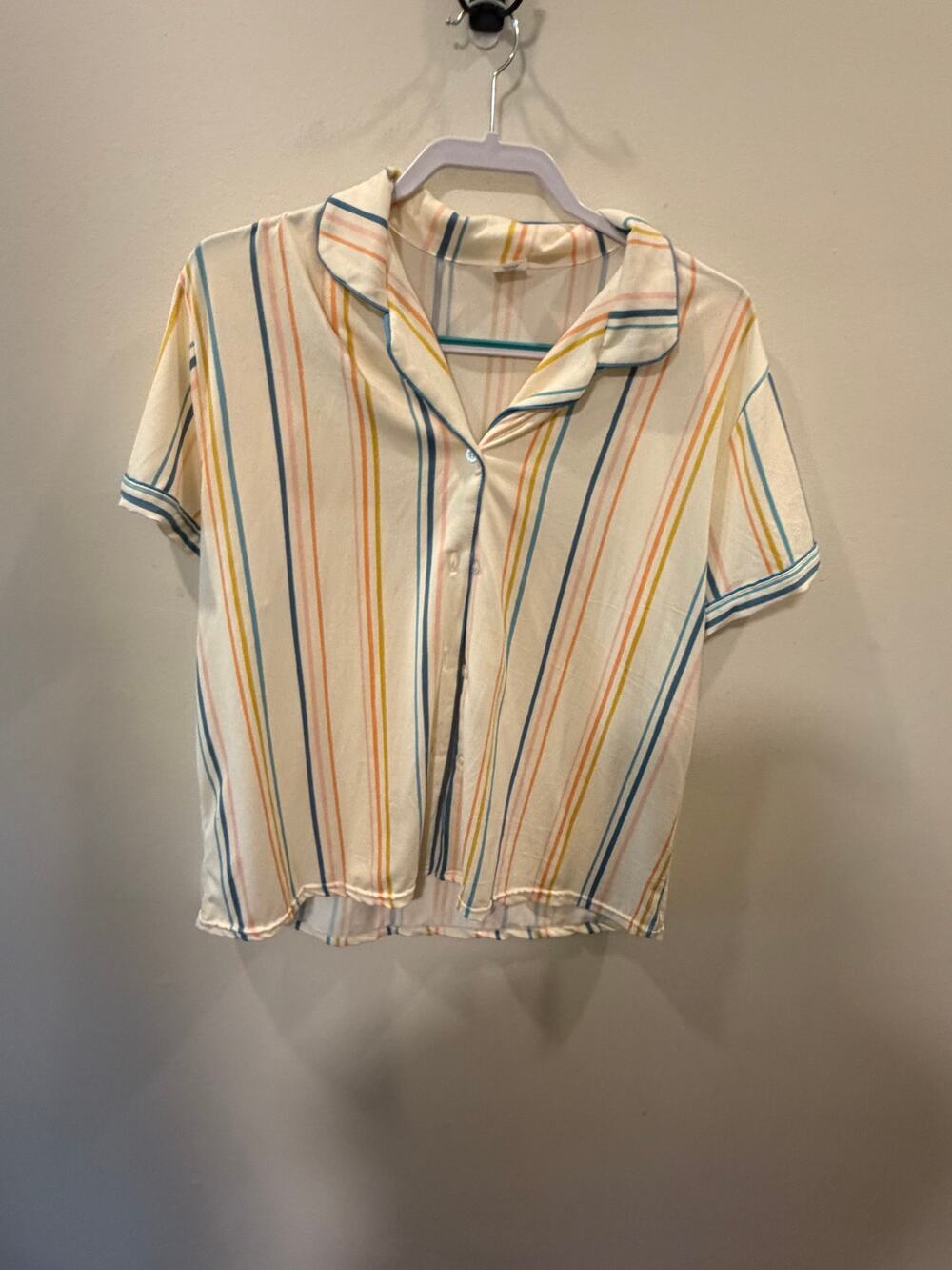 Hello Mello "Lazy Daisy" Rainbow Stripe Lounge Set | L/XL 🌈